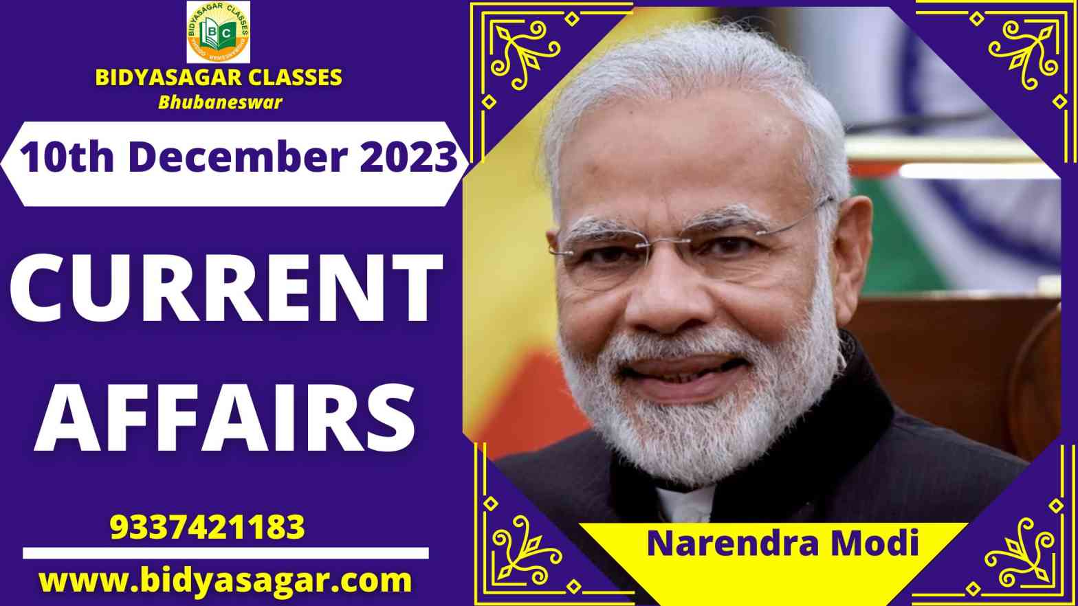 Today's Headlines : 10th December Current Affairs 2023