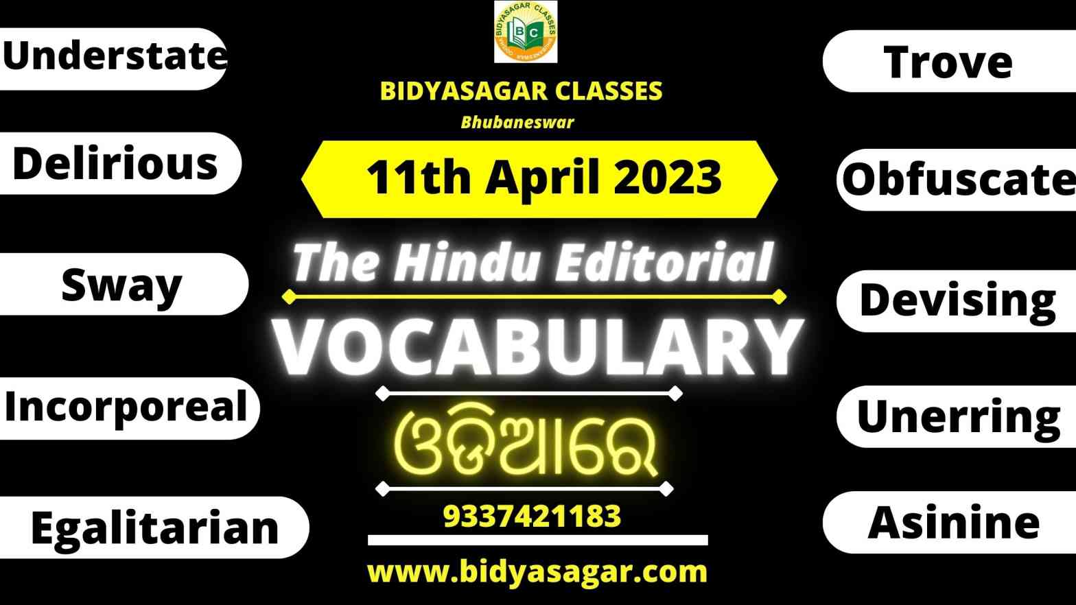 The Hindu Editorial Vocabulary of 11th April 2023