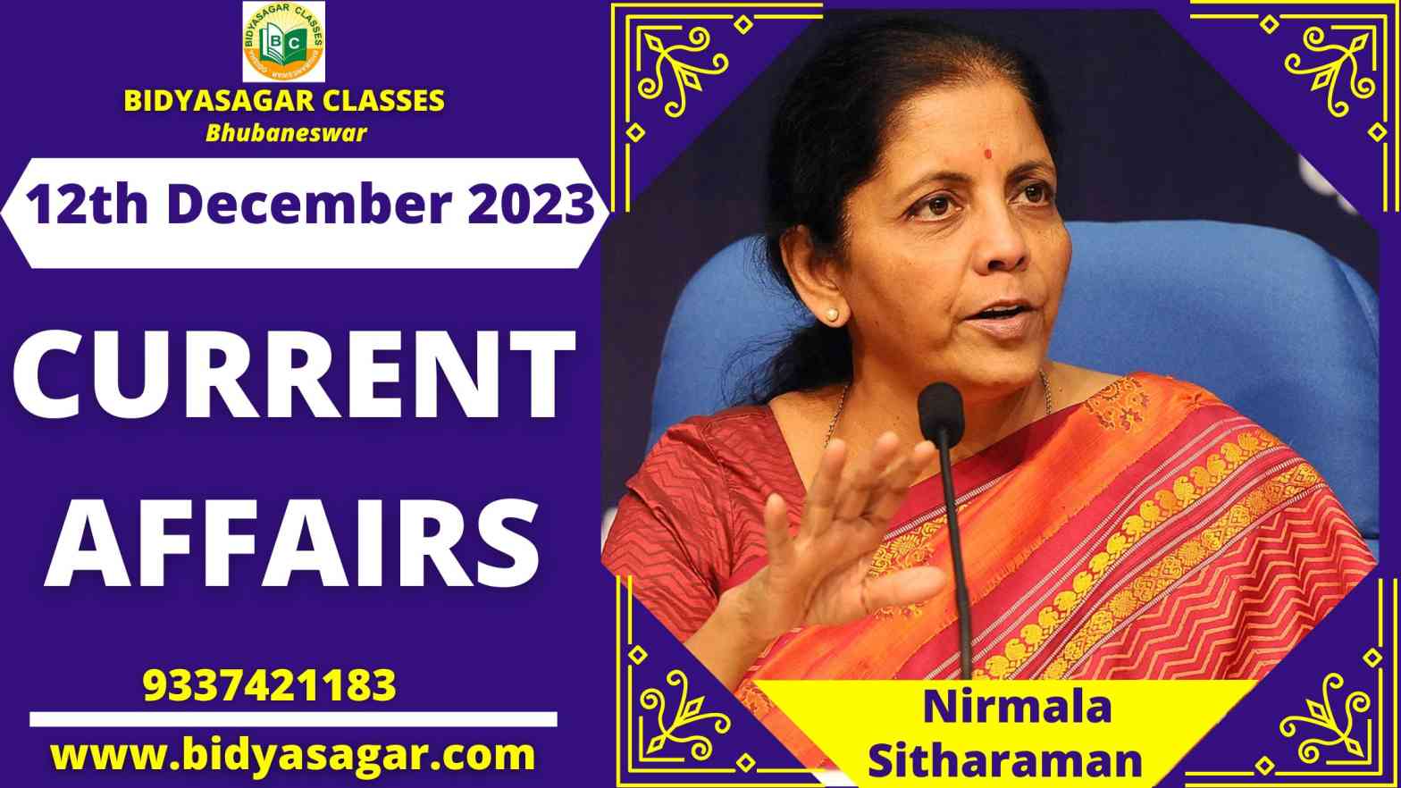 Today's Headlines : 12th December Current Affairs 2023