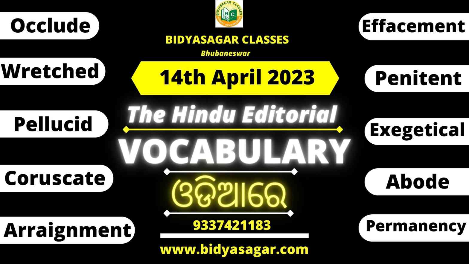 The Hindu Editorial Vocabulary of 14th April 2023