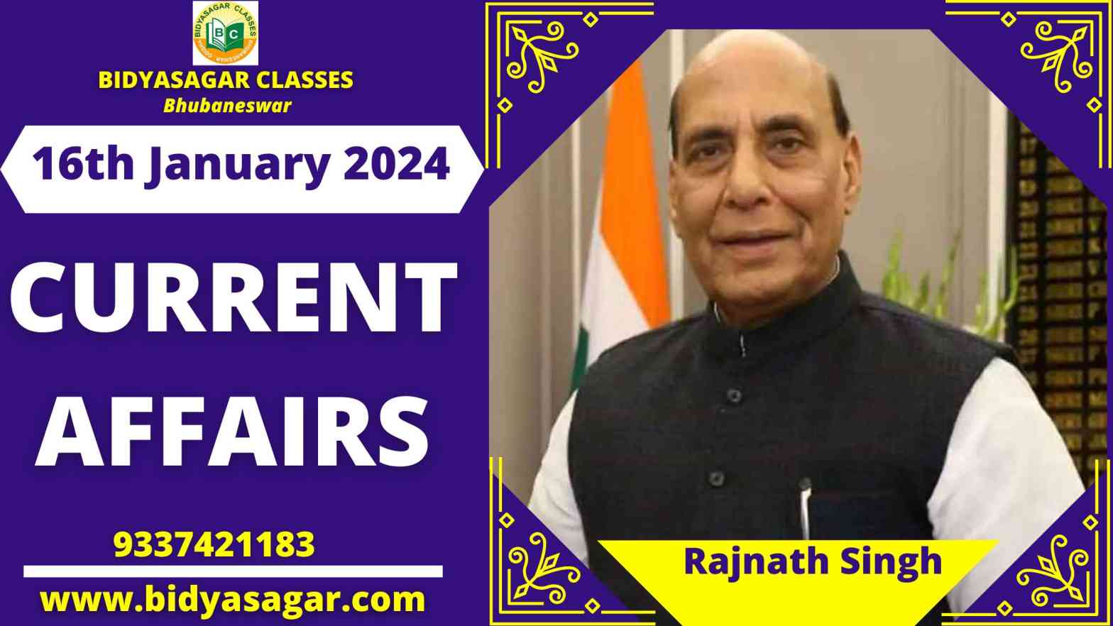 Today's Headlines : 16th January Current Affairs 2024