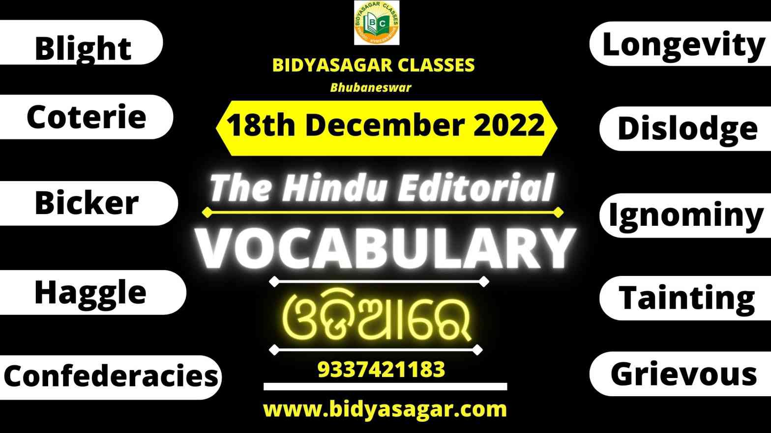 The Hindu Editorial Vocabulary of 18th december 2022