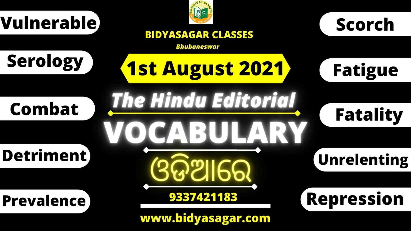 The Hindu Editorial Vocabulary of 1st August 2021