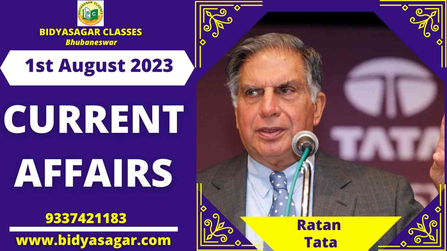 Today's Headlines : 1st August Current Affairs 2023