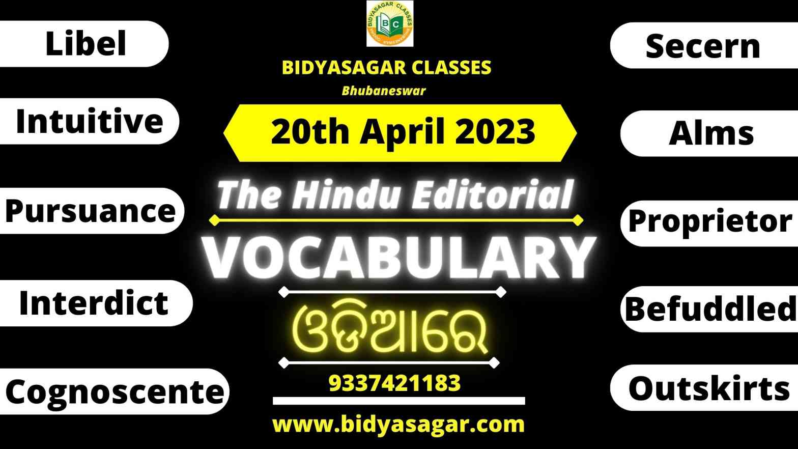 The Hindu Editorial Vocabulary of 20th April 2023