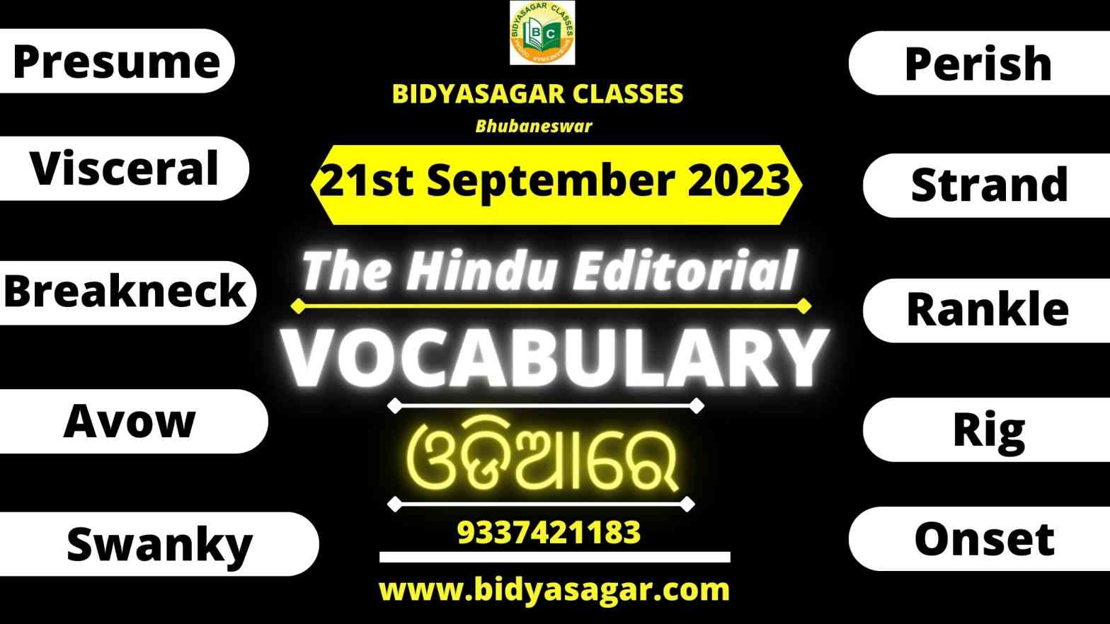 The Hindu Editorial Vocabulary of 21st September 2023