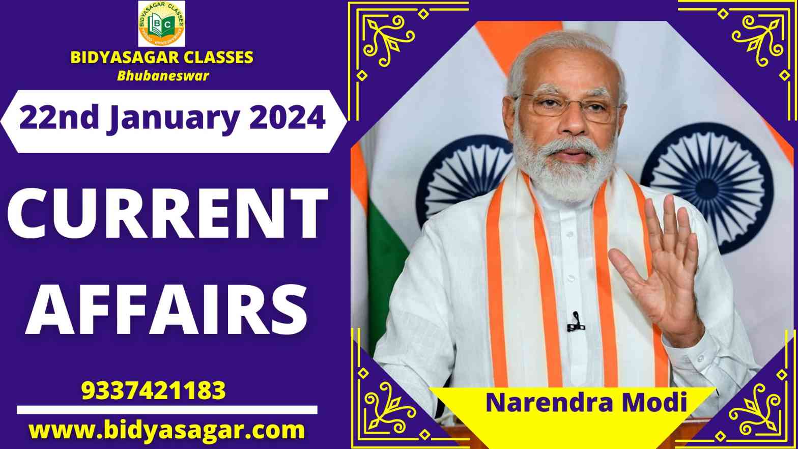 Today's Headlines : 22nd January Current Affairs 2024