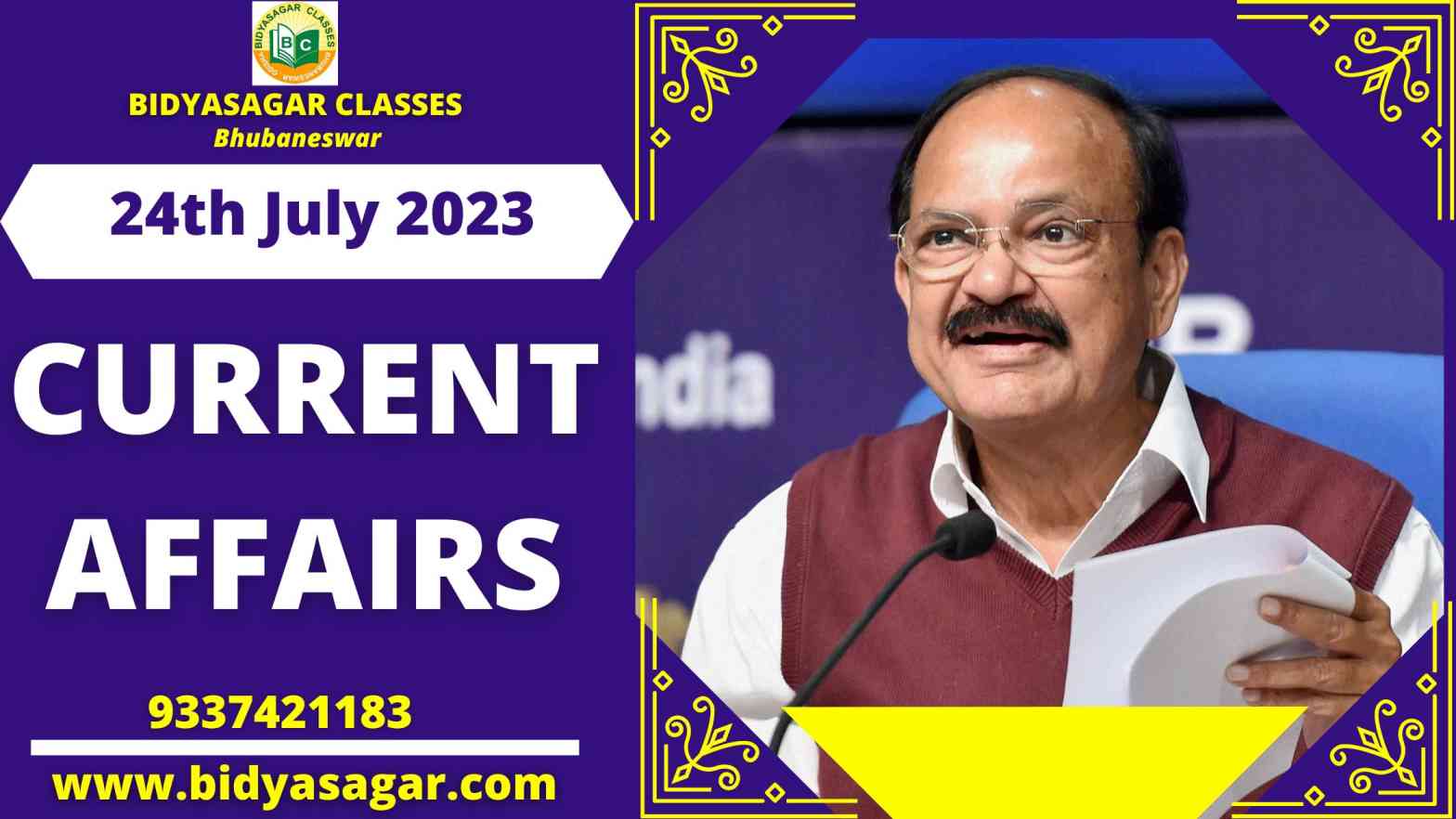 Today's Headlines : 24th July Current Affairs 2023