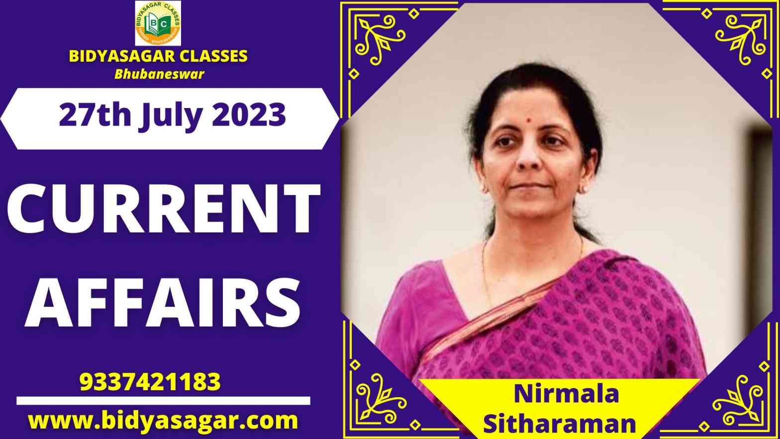 Today's Headlines : 27th July Current Affairs 2023