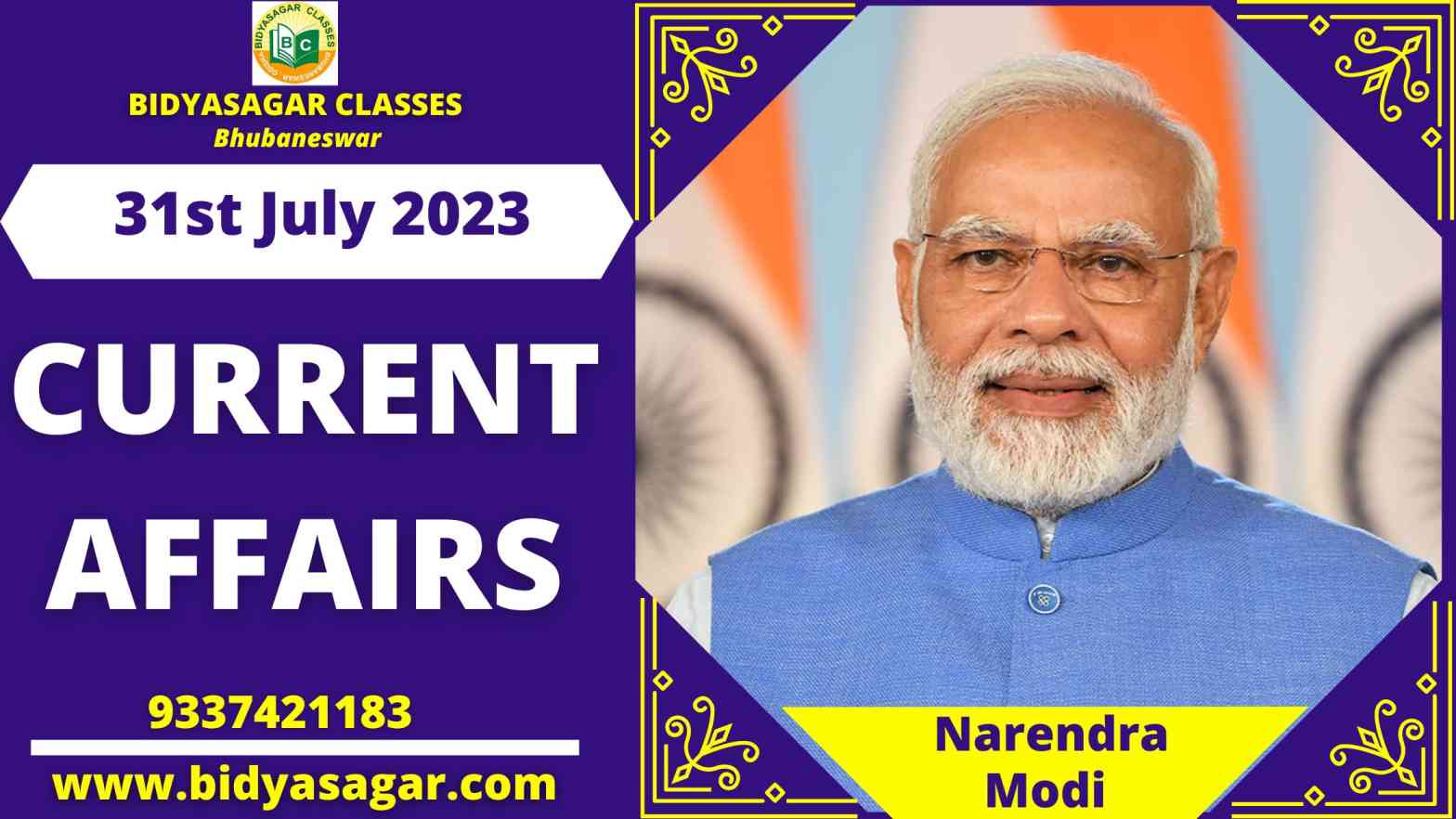 Today's Headlines : 31st July Current Affairs 2023