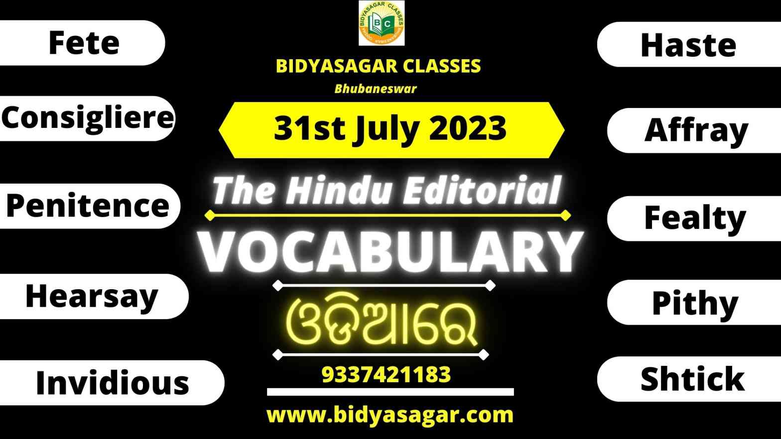 The Hindu Editorial Vocabulary of 31st July 2023