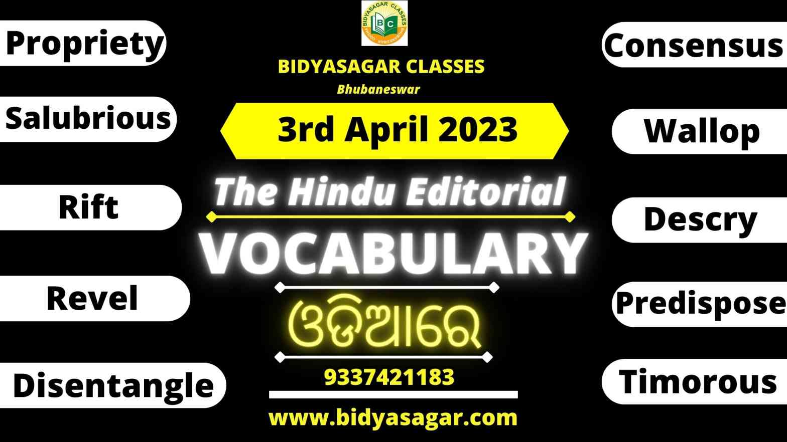 The Hindu Editorial Vocabulary of 3rd April 2023