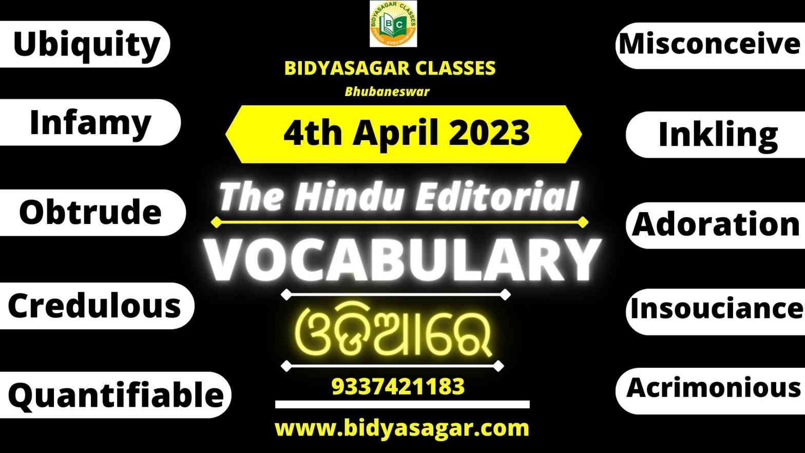 The Hindu Editorial Vocabulary of 4th April 2023