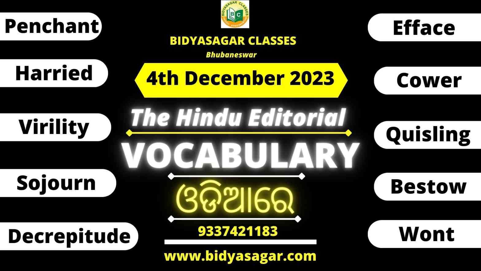 The Hindu Editorial Vocabulary of 4th December 2023