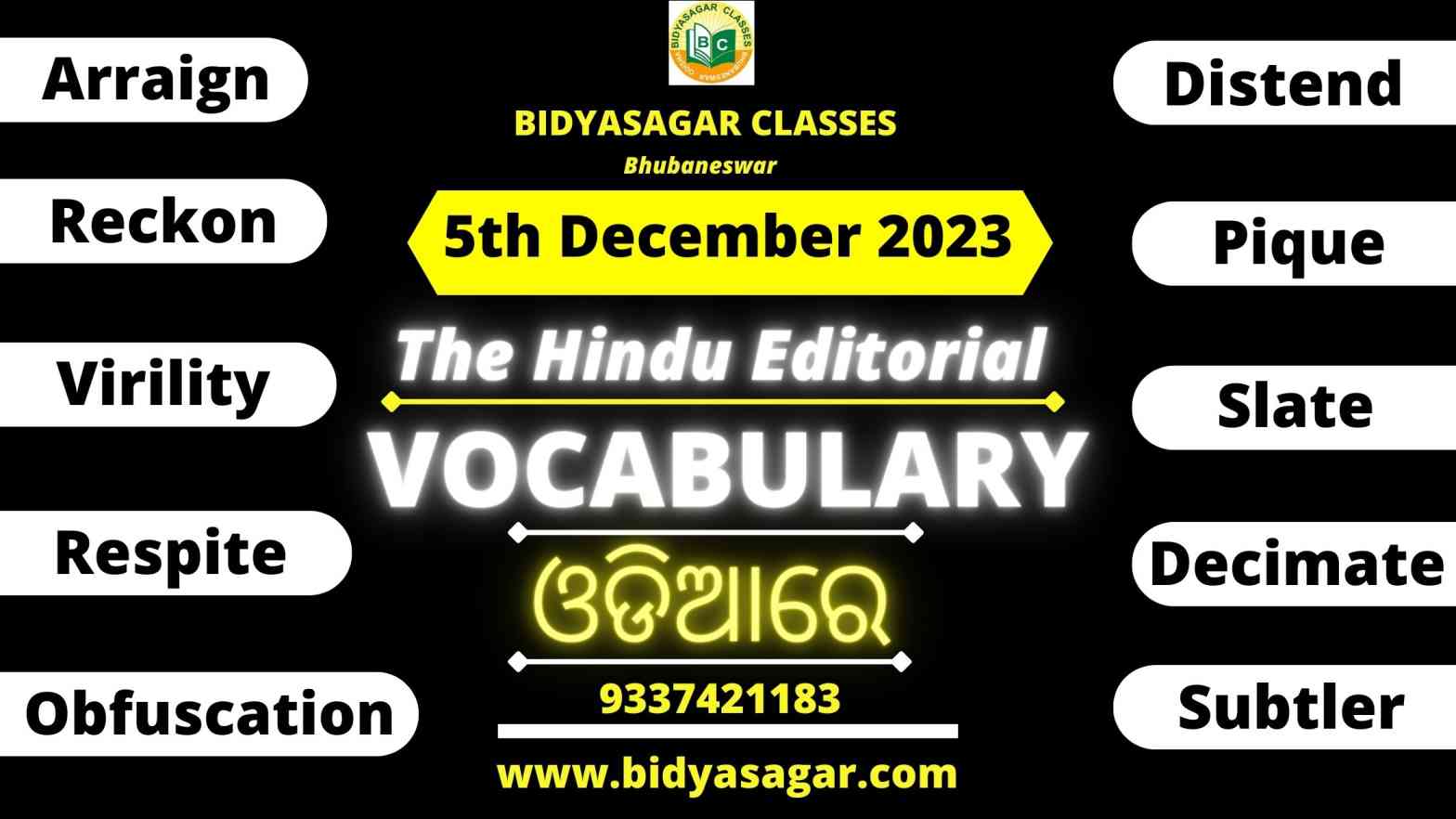 The Hindu Editorial Vocabulary of 5th December 2023