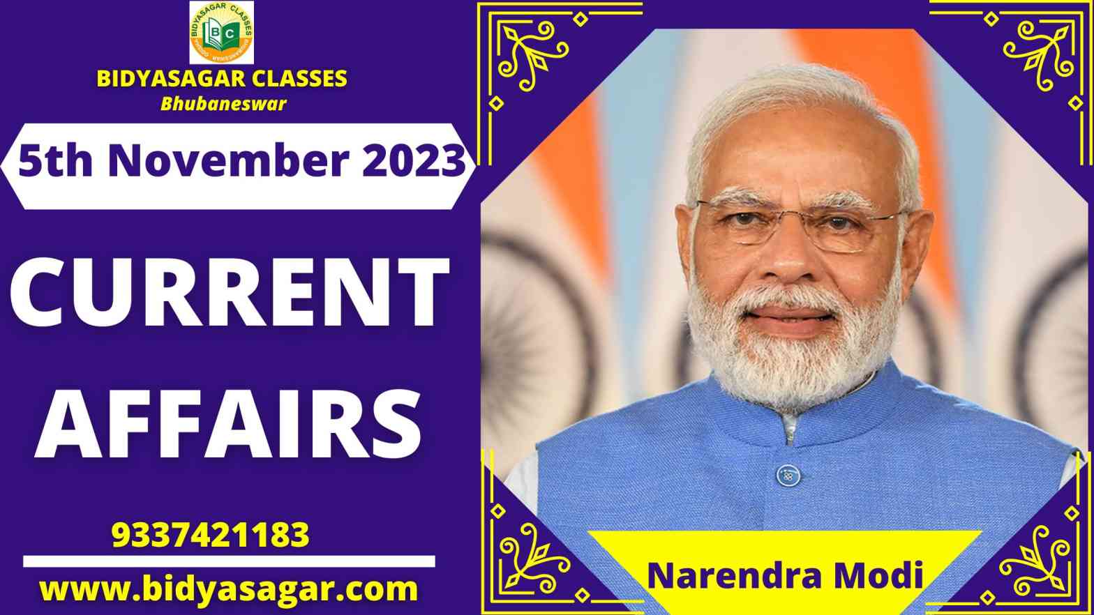 Today's Headlines : 5th November Current Affairs 2023