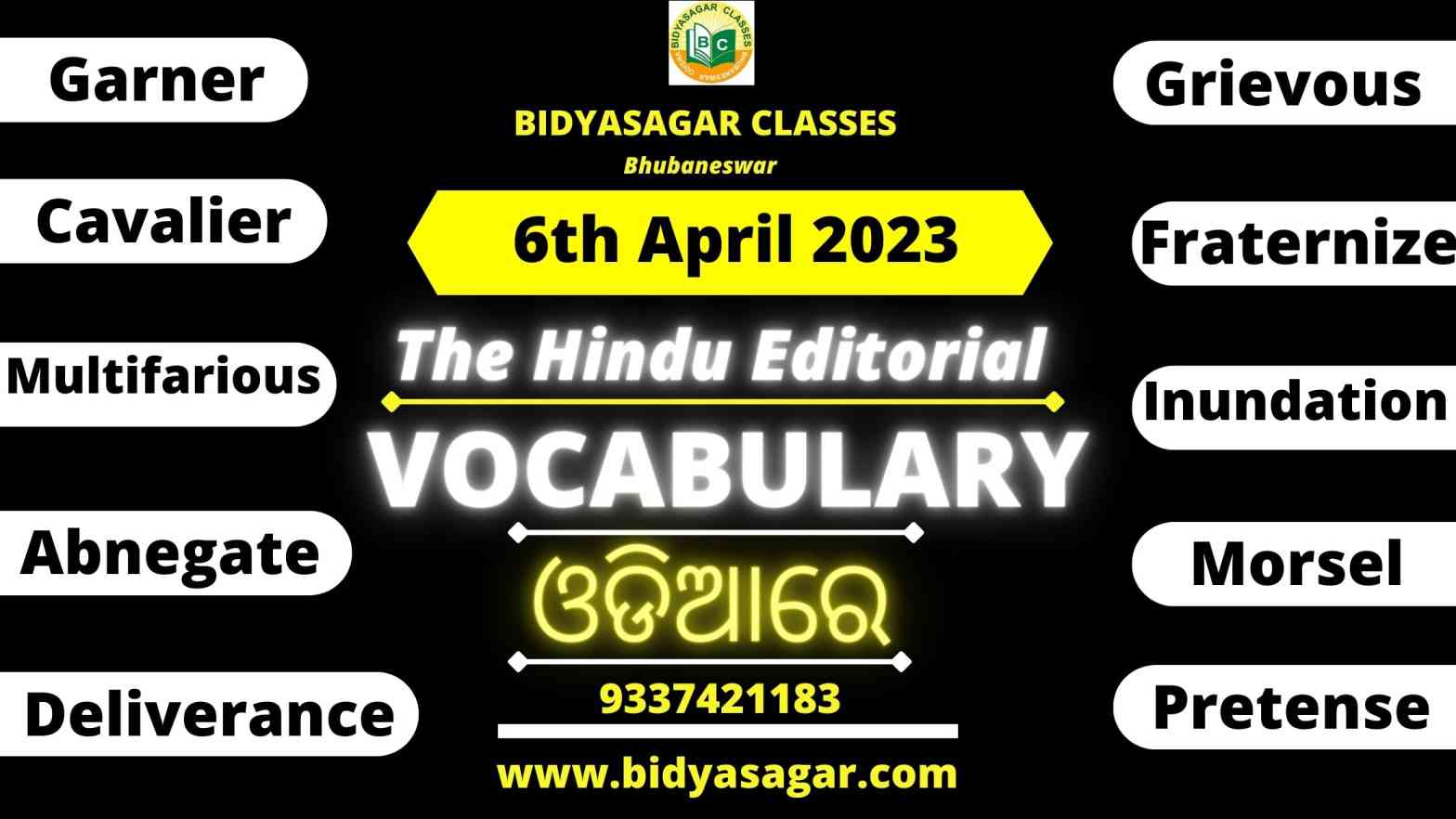 The Hindu Editorial Vocabulary of 6th April 2023