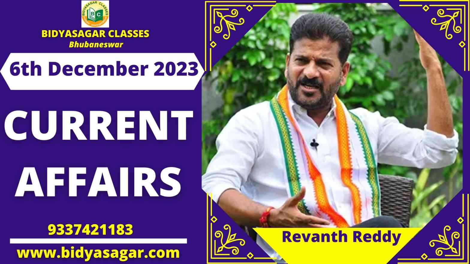 Today's Headlines : 6th December Current Affairs 2023
