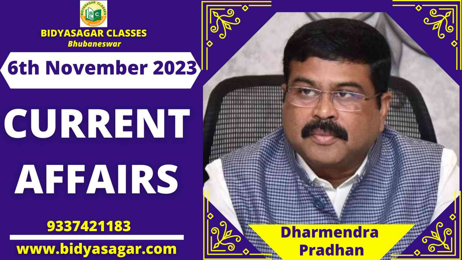 Today's Headlines : 6th November Current Affairs 2023