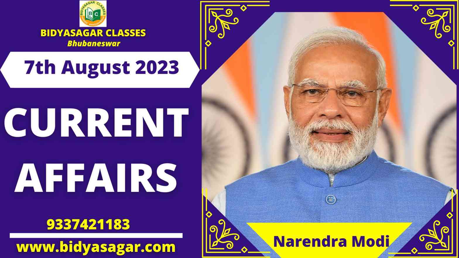 Today's Headlines : 7th August Current Affairs 2023