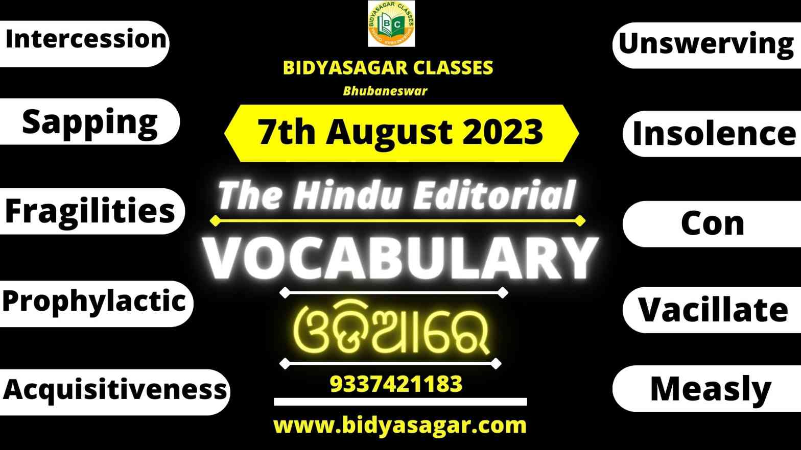 The Hindu Editorial Vocabulary of 7th August 2023