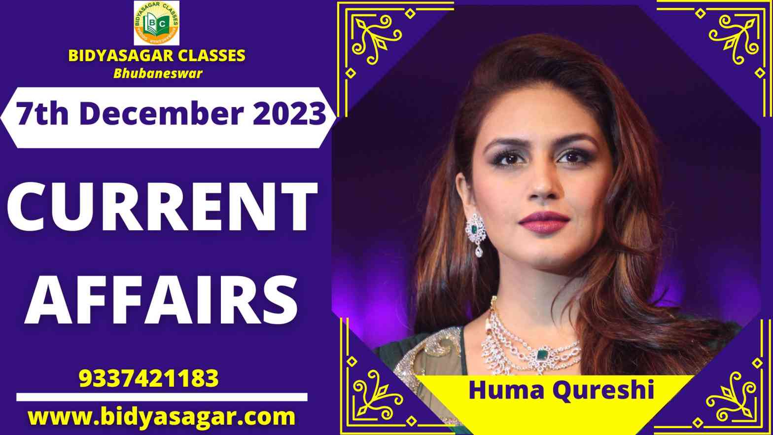 Today's Headlines : 7th December Current Affairs 2023