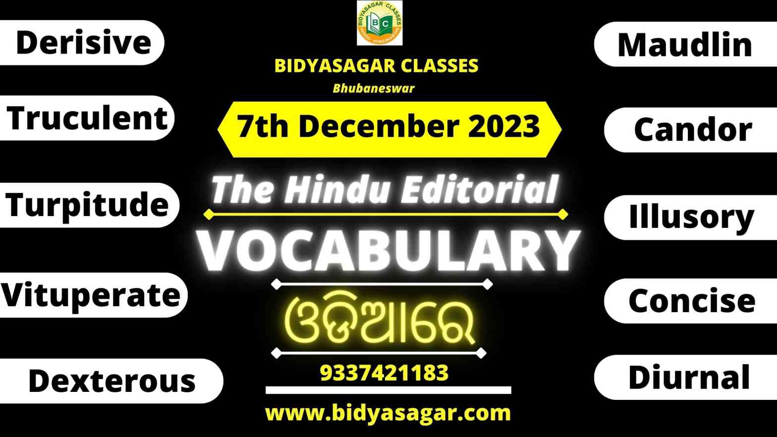 The Hindu Editorial Vocabulary of 7th December 2023