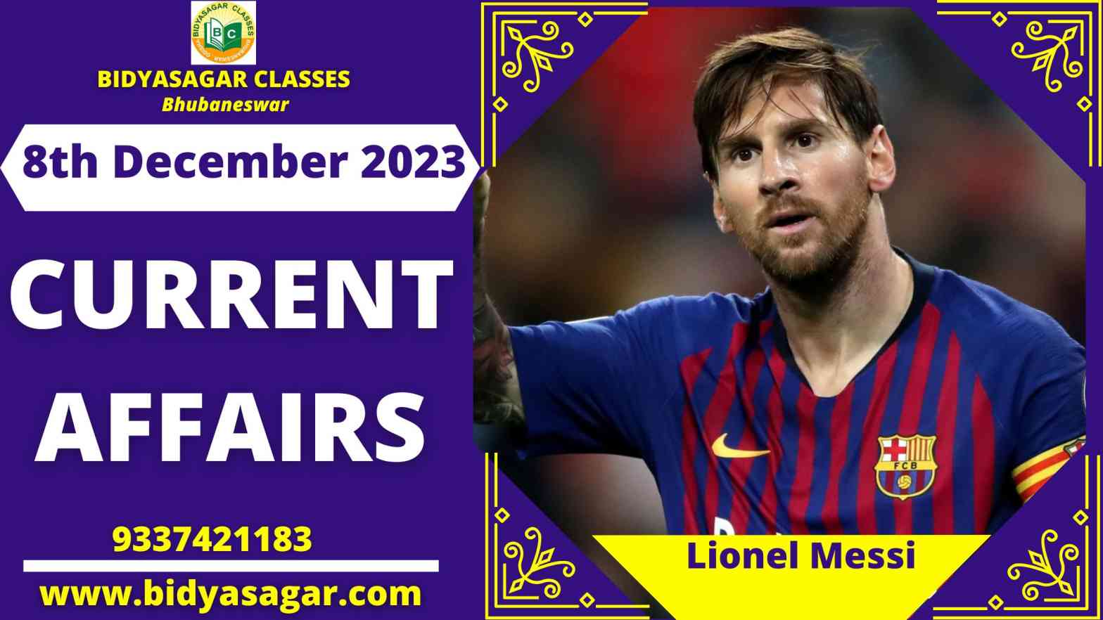 Today's Headlines : 8th December Current Affairs 2023