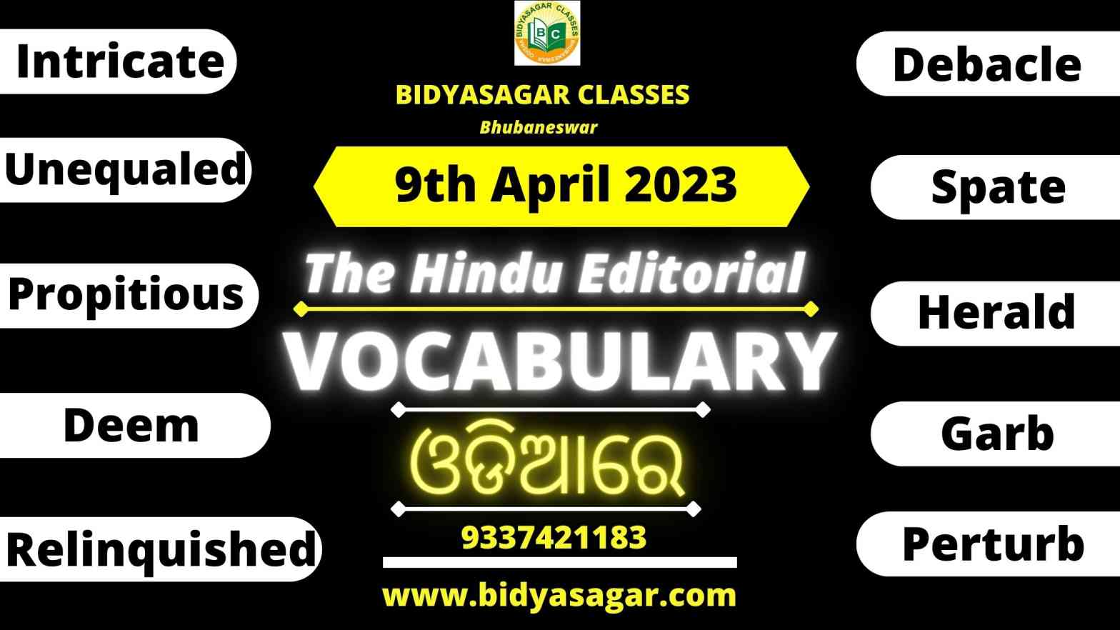 The Hindu Editorial Vocabulary of 9th April 2023