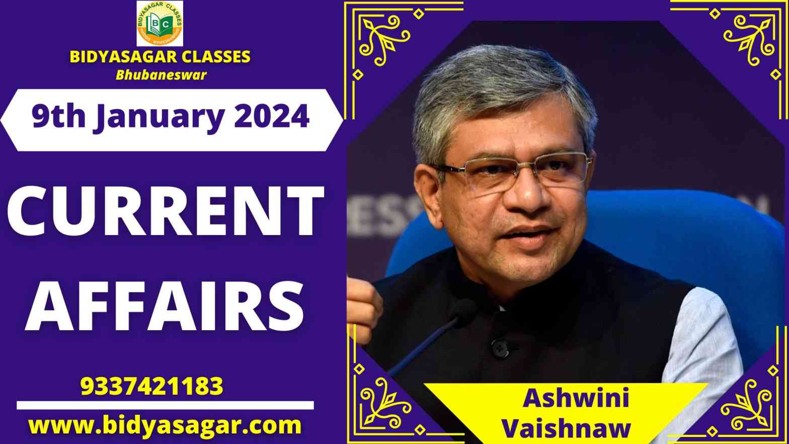 Latest Current Affairs 9th January 2024 Today's Headlines (In Short)