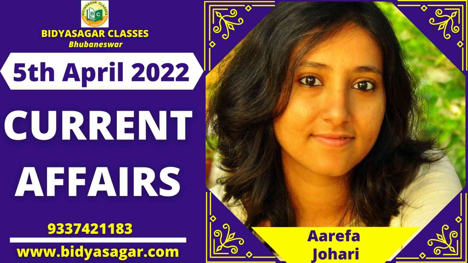 Today's Headlines : 5th April Current Affairs 2022