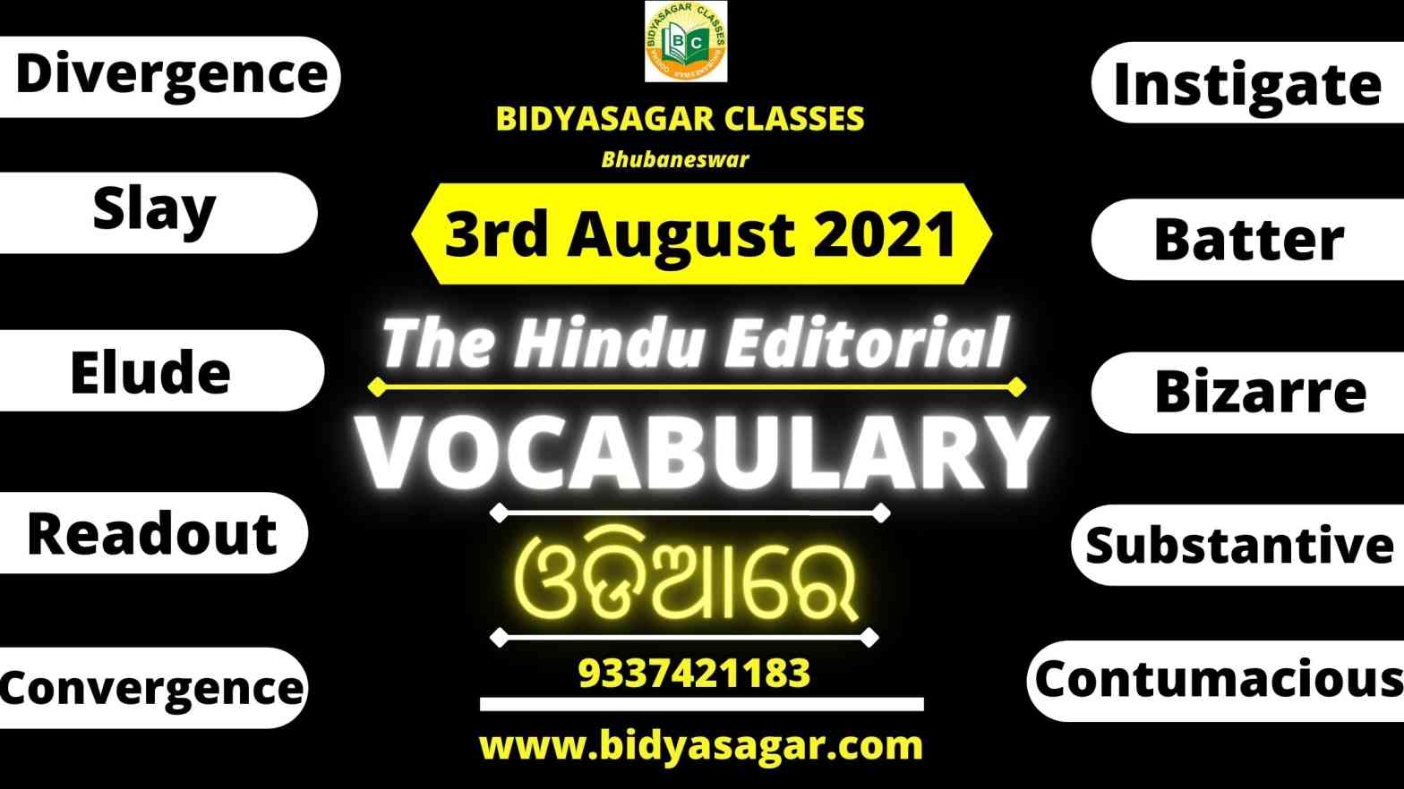 The Hindu Editorial Vocabulary of 3rd August 2021