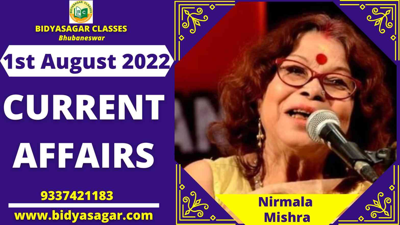 Today's Headlines : 1st August Current Affairs 2022