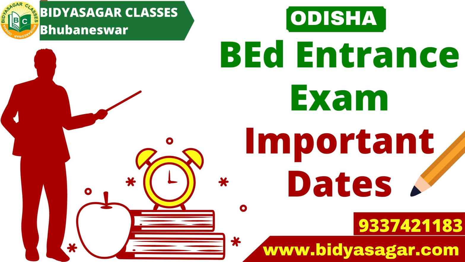 Odisha State B.Ed Entrance Exam 2021 Important Dates