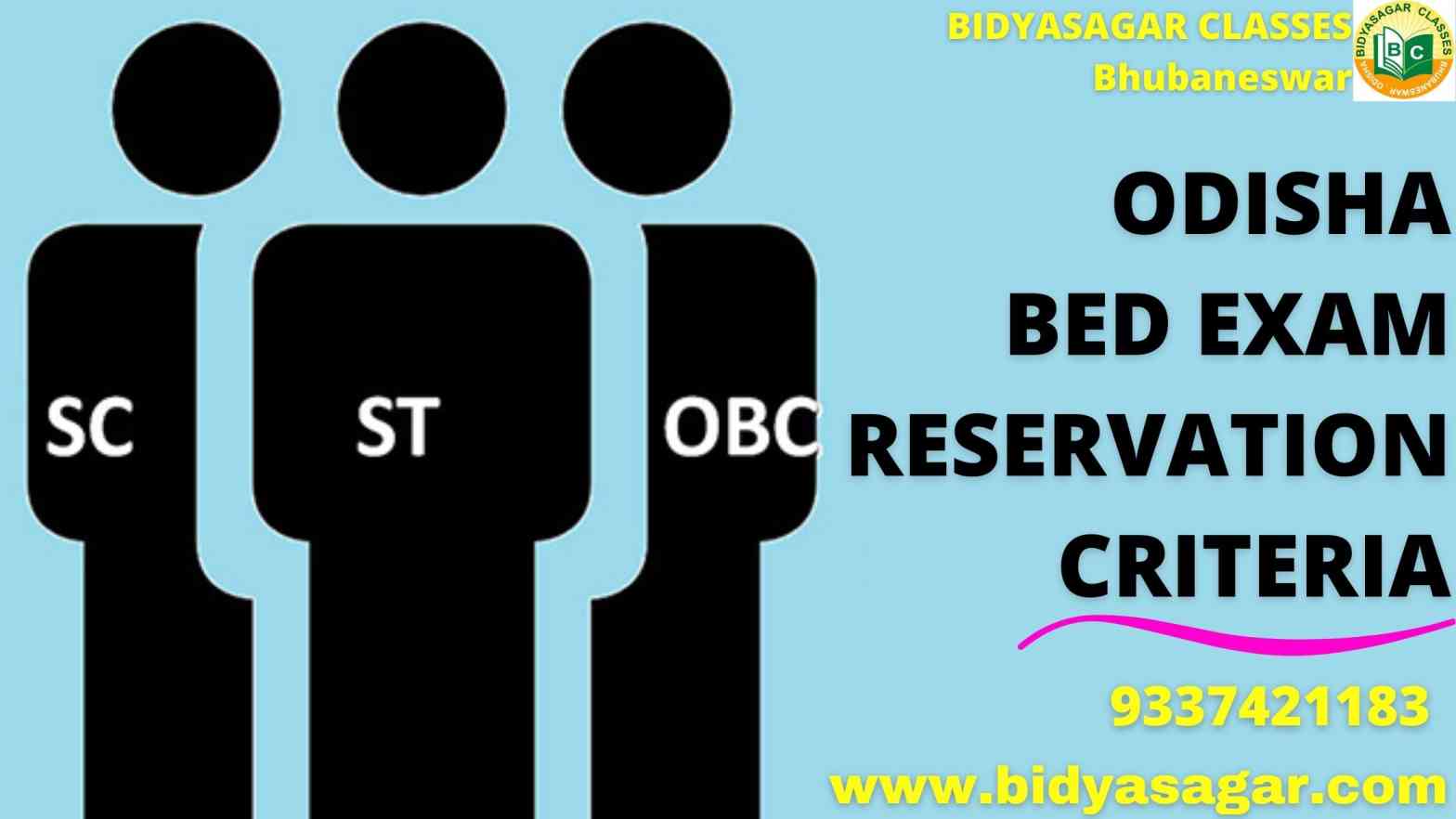 Odisha State B.Ed Entrance 2021 Exam Reservation Criteria