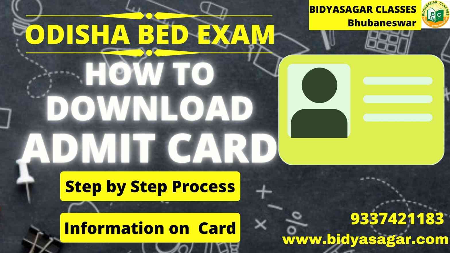 How to Download Odisha State B.Ed Entrance 2021 Exam Admit Card