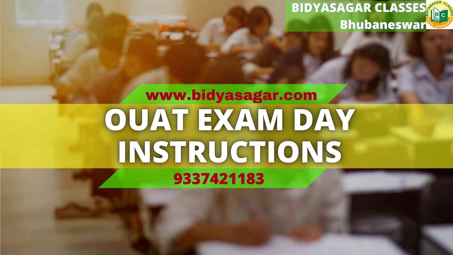 OUAT Exam Day Instructions
