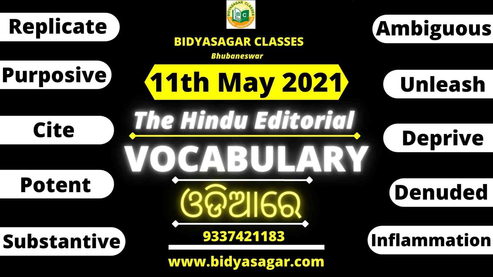The Hindu Editorial Vocabulary of 11th May 2021