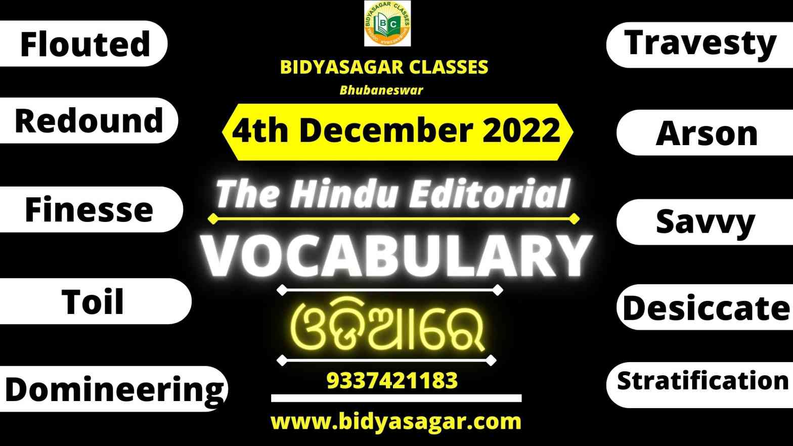 The Hindu Editorial Vocabulary of 4th december 2022