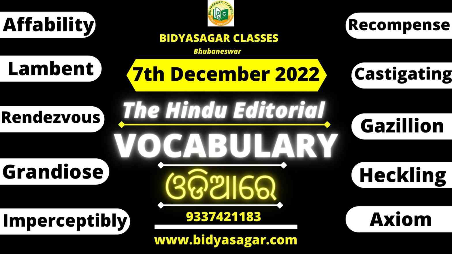 The Hindu Editorial Vocabulary of 7th december 2022