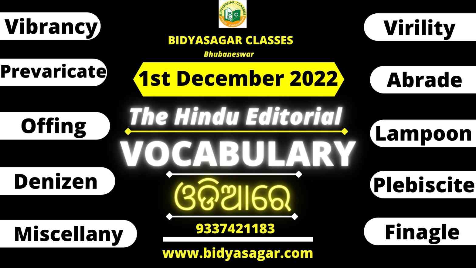 The Hindu Editorial Vocabulary of 1st december 2022