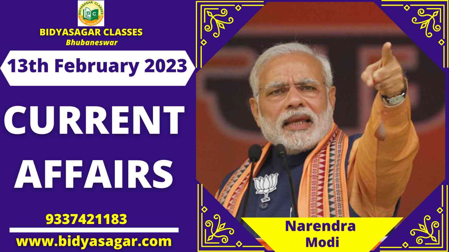 Today's Headlines : 13th February Current Affairs 2023