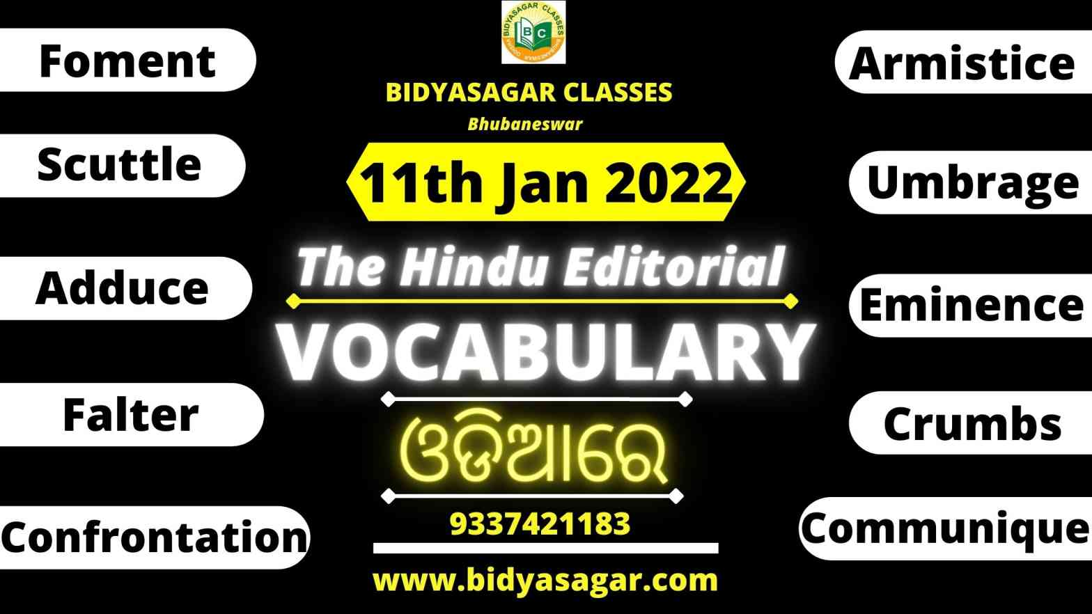 The Hindu Editorial Vocabulary of 11th January 2022