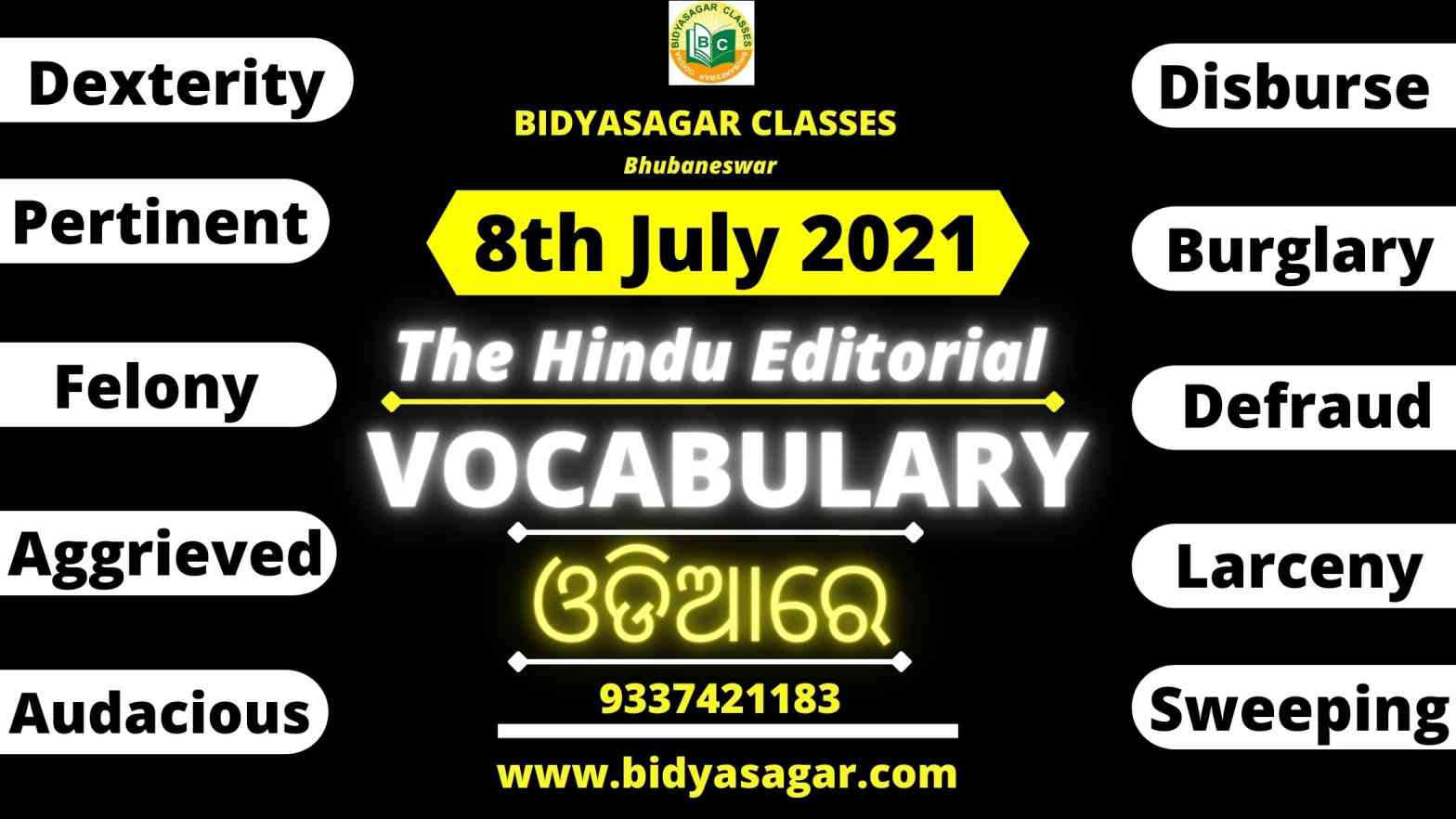 The Hindu Editorial Vocabulary of 8th July 2021