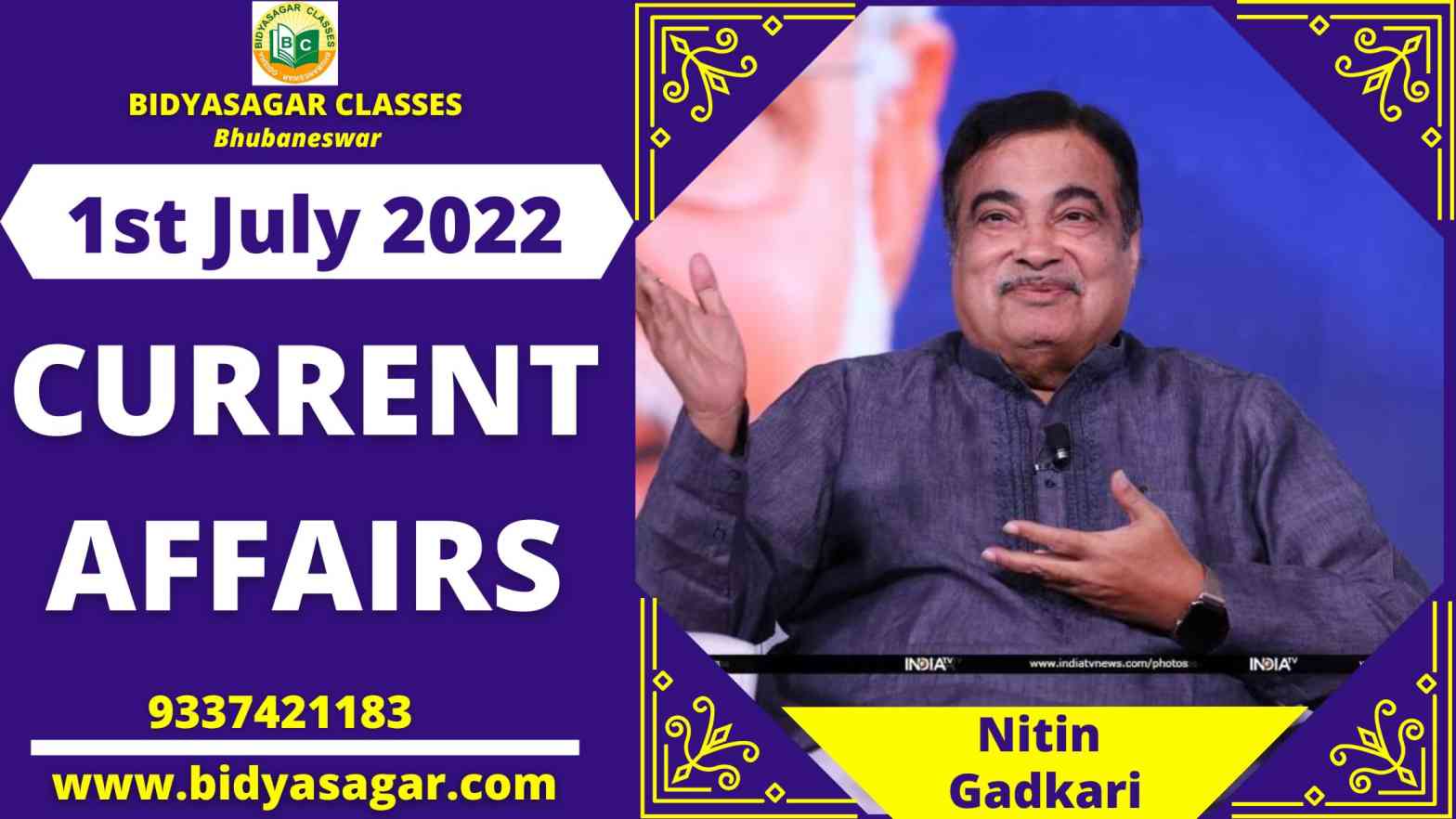 Today's Headlines : 1st July Current Affairs 2022