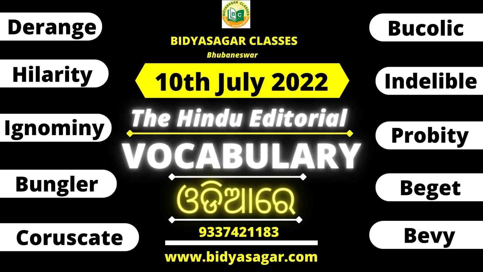 The Hindu Editorial Vocabulary of 10th July 2022