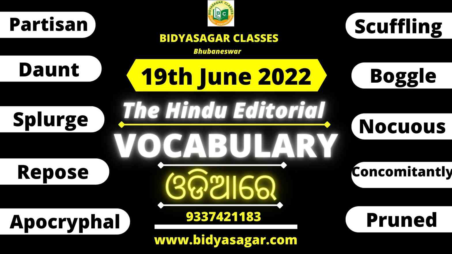 The Hindu Editorial Vocabulary of 19th June 2022