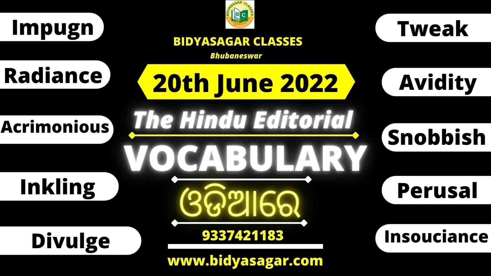 The Hindu Editorial Vocabulary of 20th June 2022