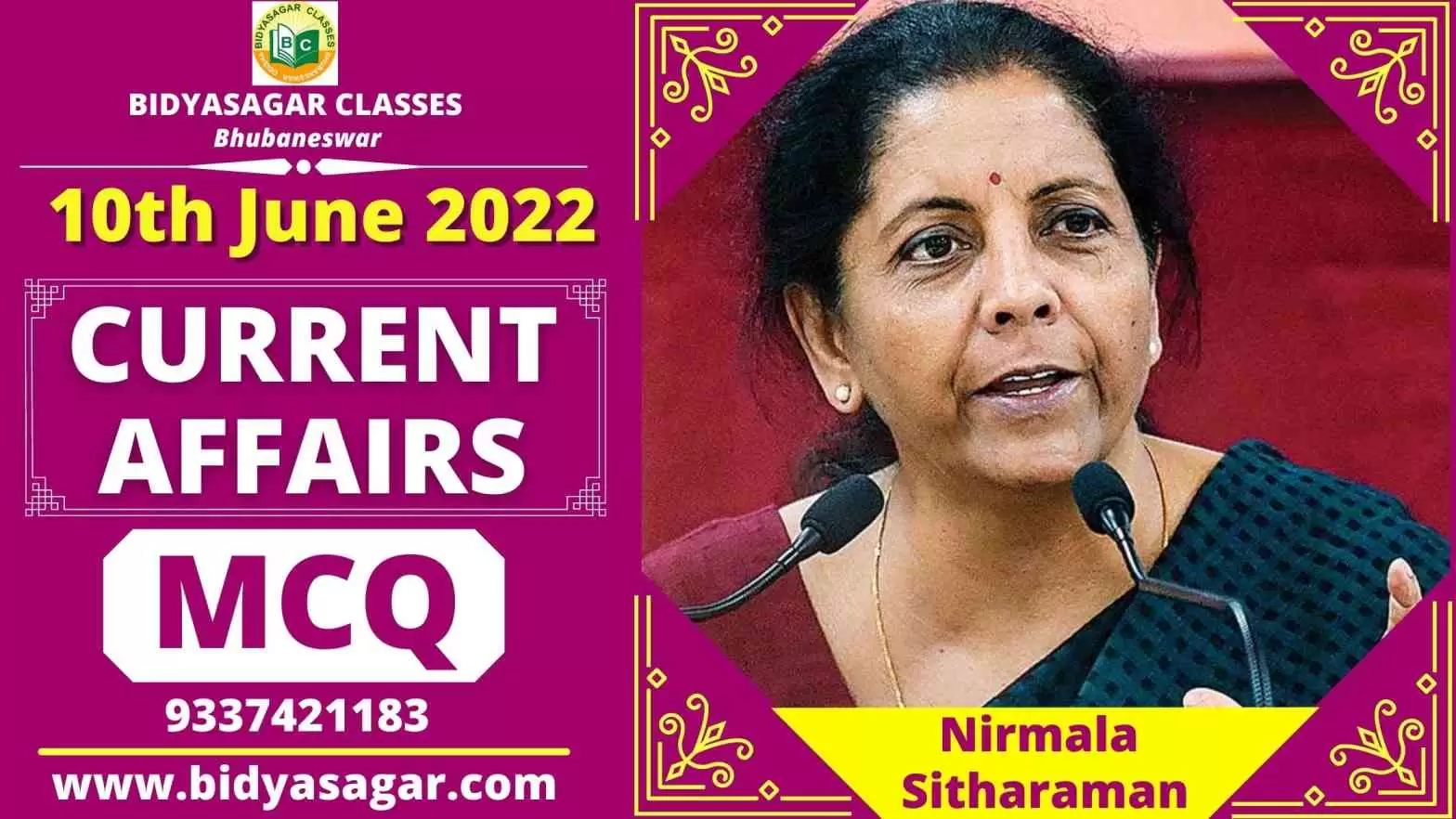 Current Affairs 10 June 2022