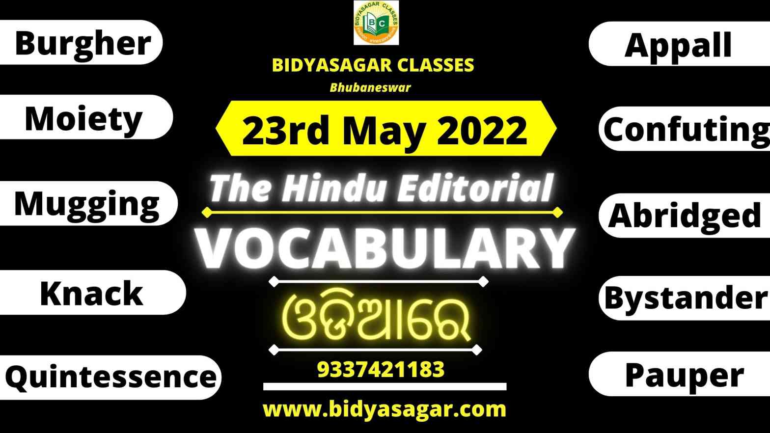 The Hindu Editorial Vocabulary of 23rd May 2022